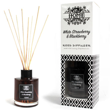 120ml Reed Diffuser - White Strawberry & Blackberry - Hira Online